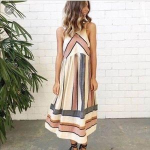 Mid length milk and chocolate dress